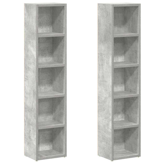 CD Cabinet | Set of 2 | Concrete Grey | Engineered Wood