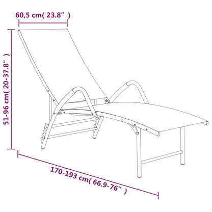 Sun Lounger | Cream | Aluminium | Extra High | Adjustable Armrests