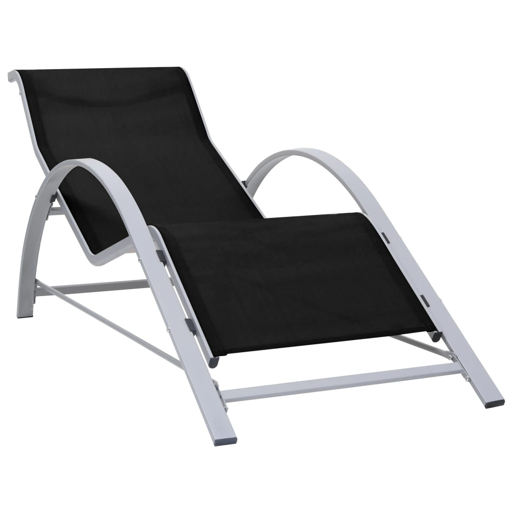 Sunlounger | Black | Textilene, Aluminium, Steel | Standard | Ergonomic