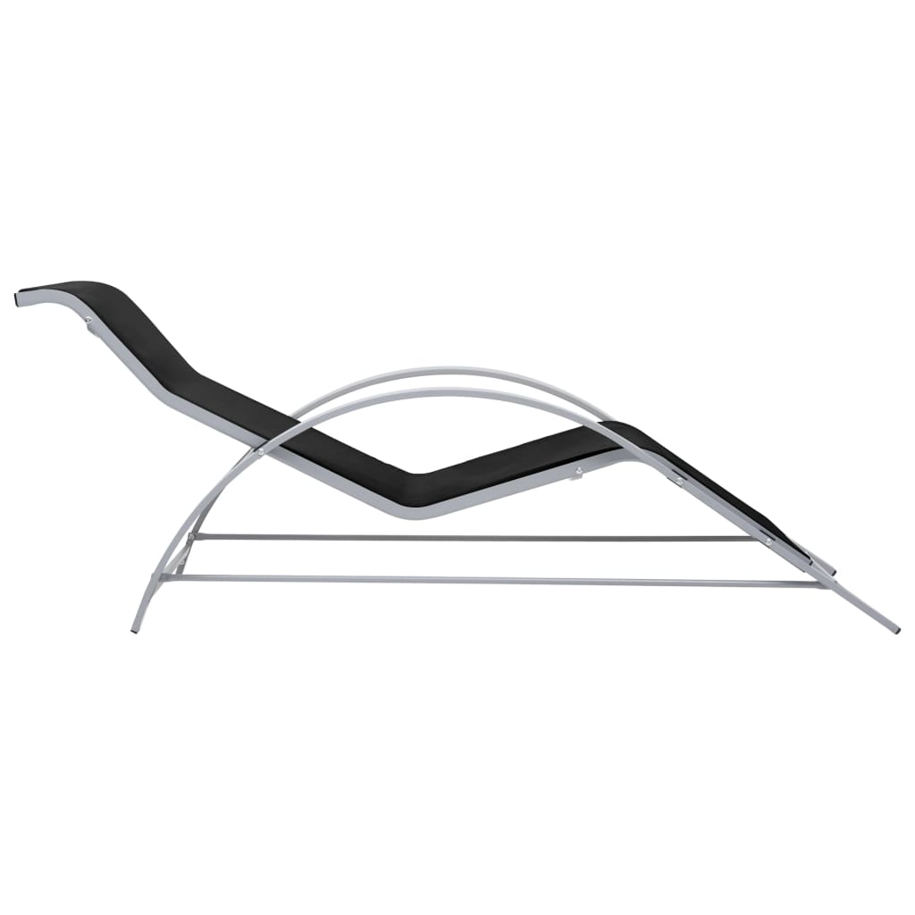 Sunlounger | Black | Textilene, Aluminium, Steel | Standard | Ergonomic