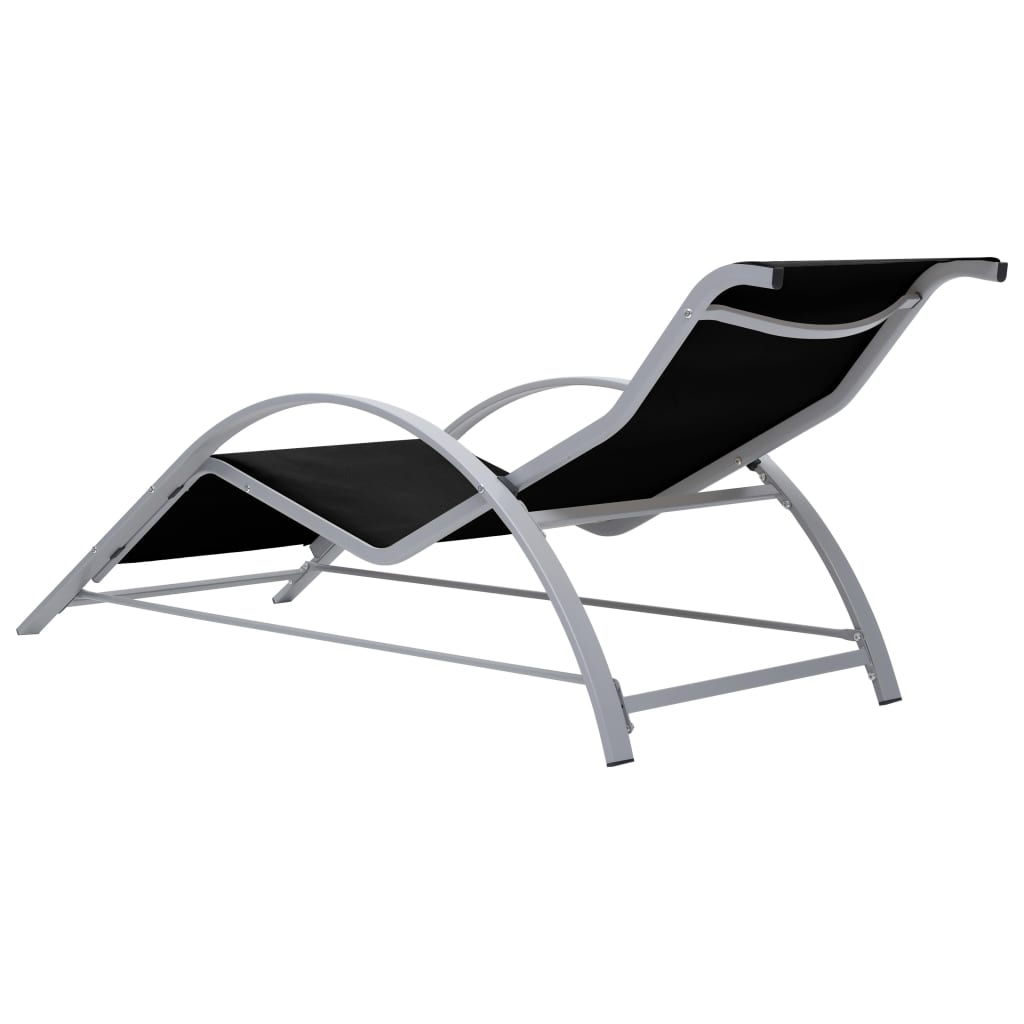 Sunlounger | Black | Textilene, Aluminium, Steel | Standard | Ergonomic