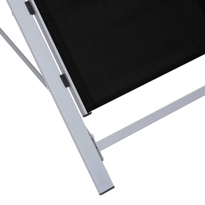Sunlounger | Black | Textilene, Aluminium, Steel | Standard | Ergonomic