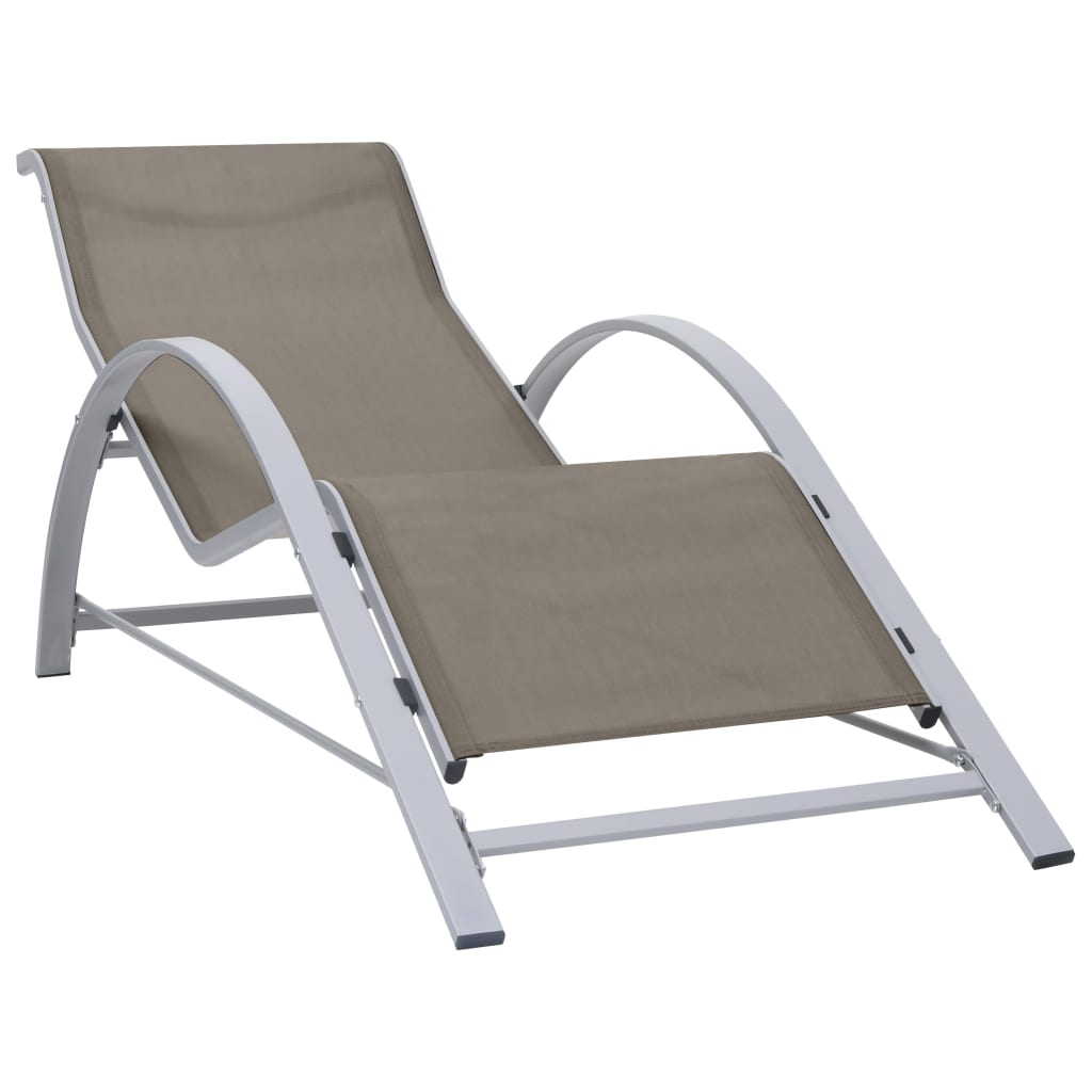 Sunlounger | Taupe | Textilene, Aluminium, Steel | Medium | Ergonomic