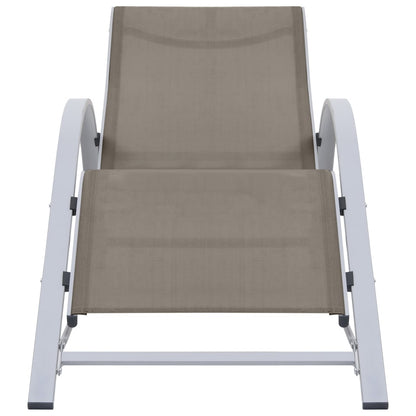 Sunlounger | Taupe | Textilene, Aluminium, Steel | Medium | Ergonomic