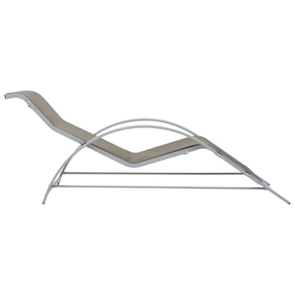 Sunlounger | Taupe | Textilene, Aluminium, Steel | Medium | Ergonomic