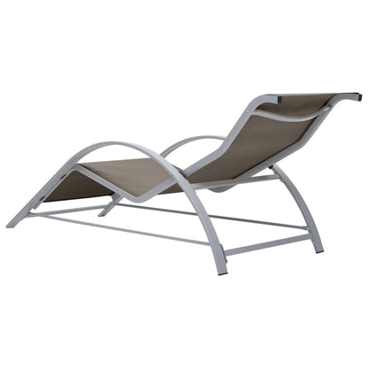 Sunlounger | Taupe | Textilene, Aluminium, Steel | Medium | Ergonomic