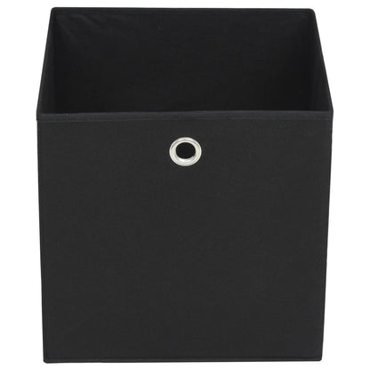 Storage Boxes 4 pcs Non-woven Fabric 11"x11"x11" Black