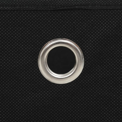 Storage Boxes 4 pcs Non-woven Fabric 11"x11"x11" Black