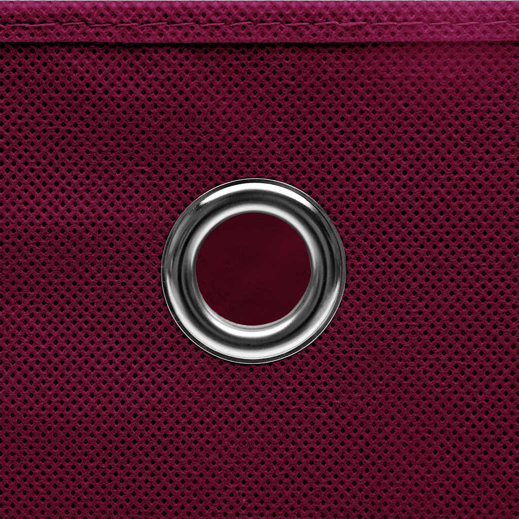 Storage Boxes with Covers 4 pcs 28x28x28 cm Dark Red