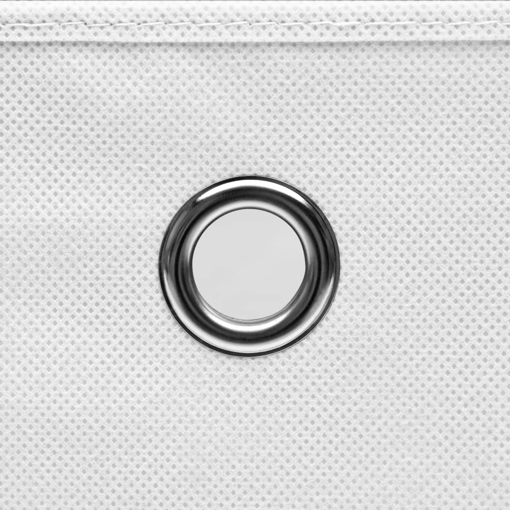 Storage Boxes with Covers 4 pcs 28x28x28 cm White