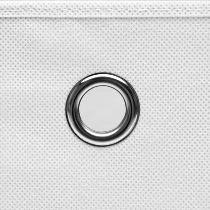 Storage Boxes with Covers 4 pcs 28x28x28 cm White
