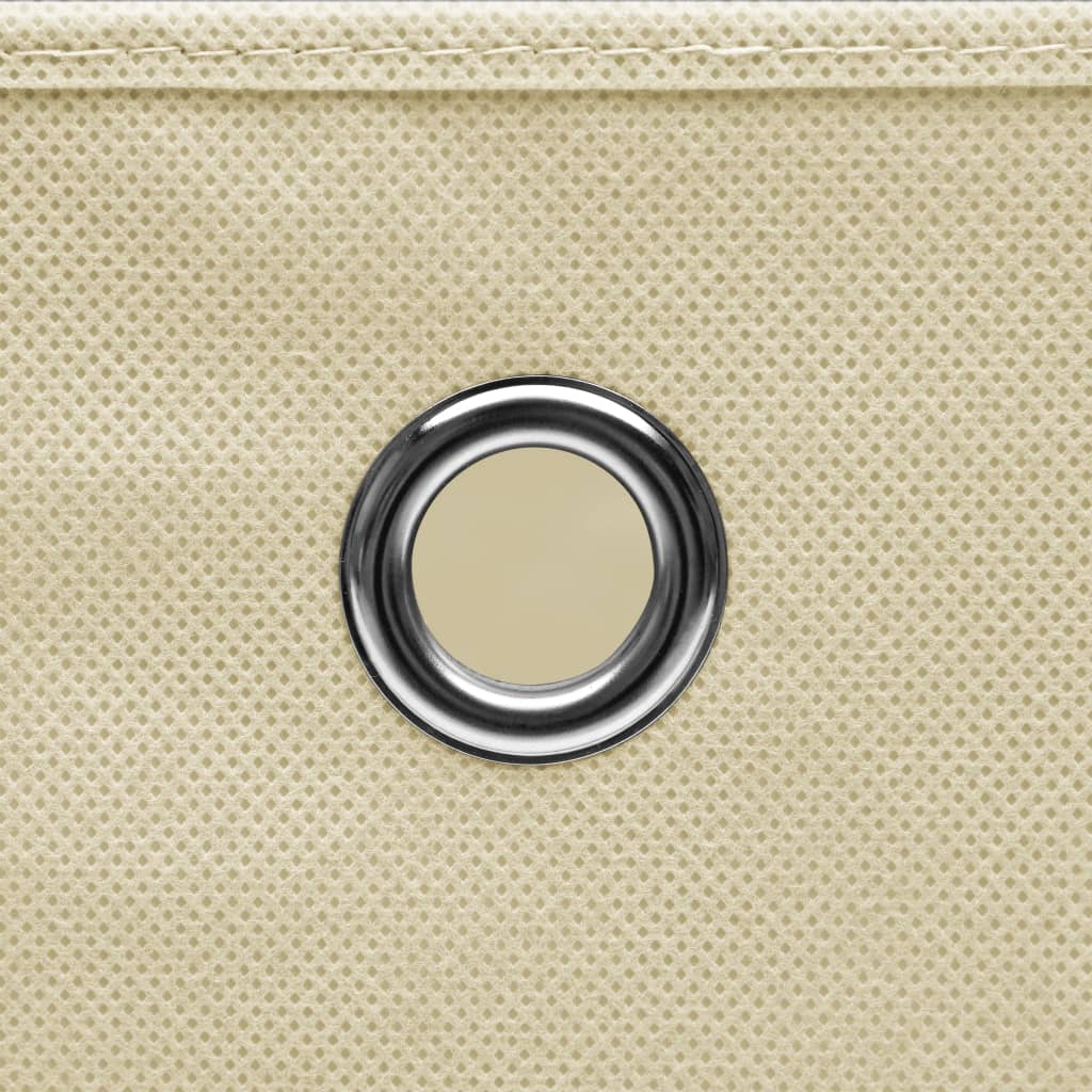 Storage Box | Set of 4 | Cream | Non-woven fabric | 28x28x28 cm