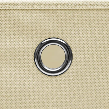 Storage Boxes 10 pcs Non-woven Fabric 28x28x28 cm Cream