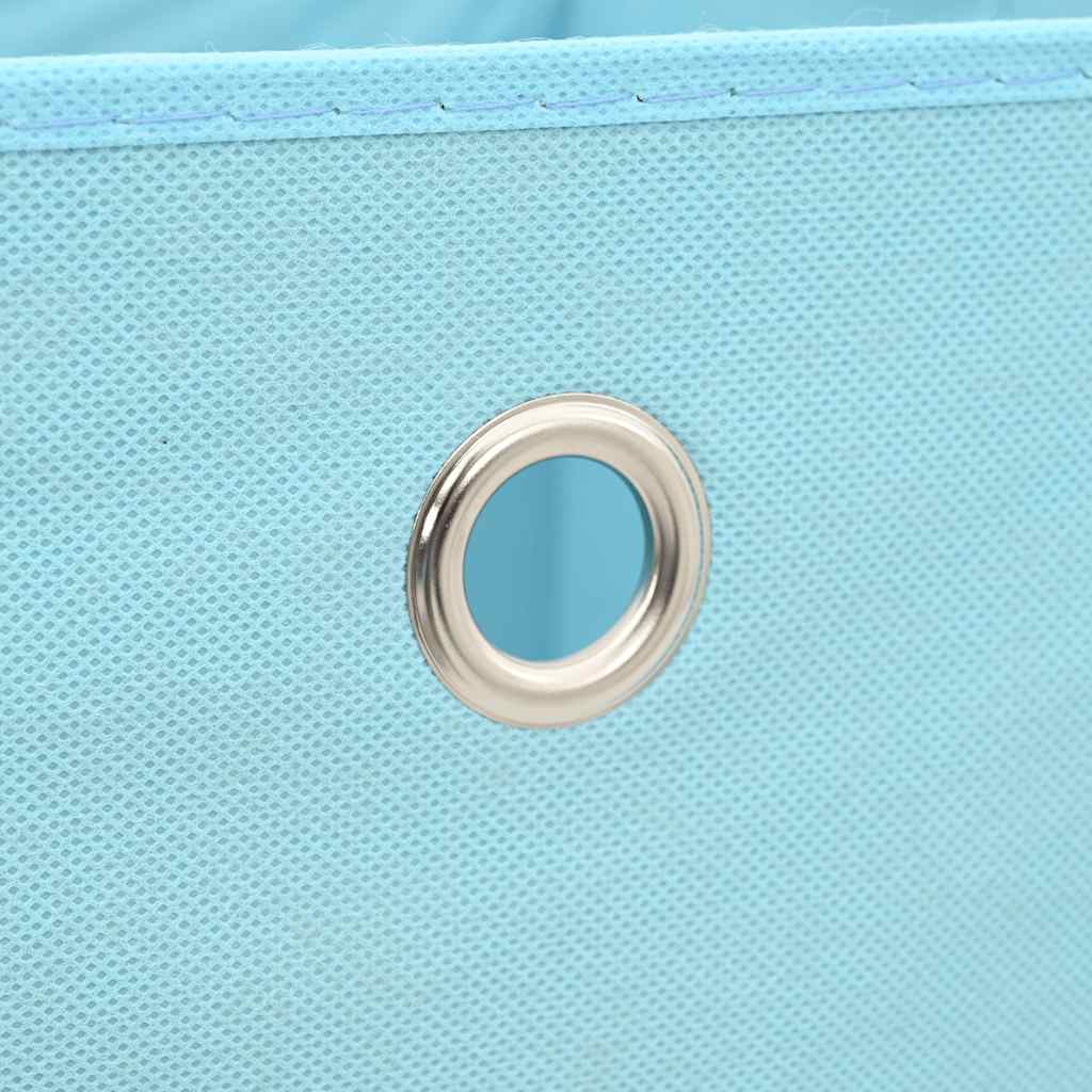 Storage Box | Set of 10 | Baby blue | Non-woven fabric | Small | Foldable