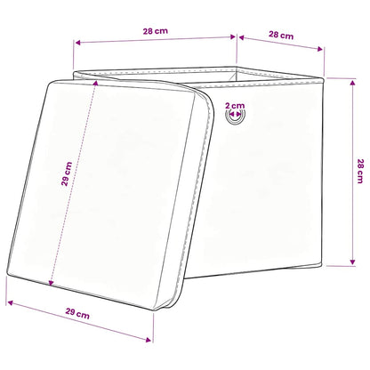Storage Box | Set of 10 | Baby blue | Non-woven fabric | Small | Foldable