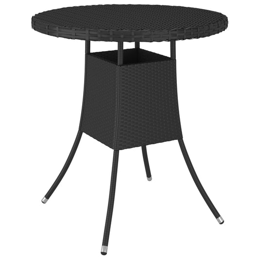 Garden Table | Black | PE rattan | Small | Durable | Garden Table