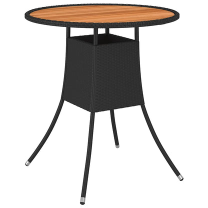 Dining Table | Black and brown | PE rattan | Small | Durable