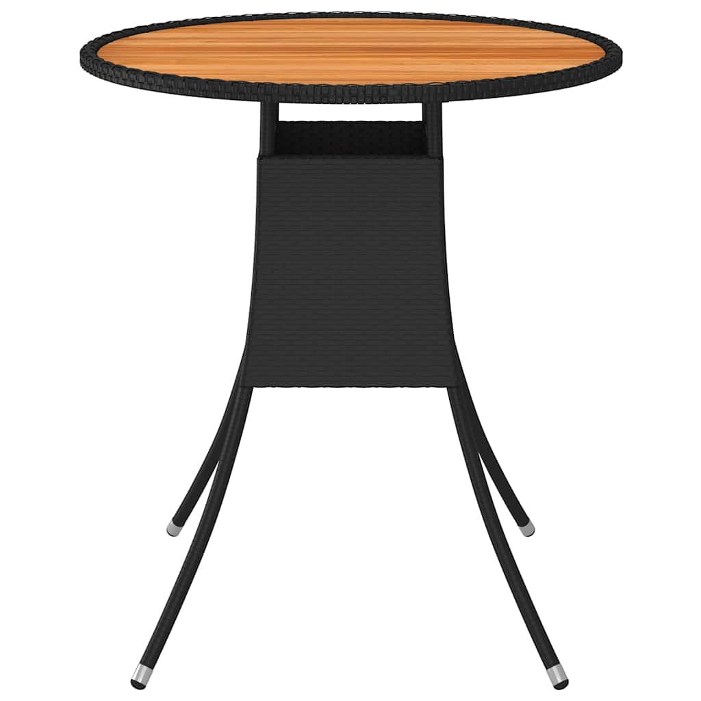 Dining Table | Black and brown | PE rattan | Small | Durable