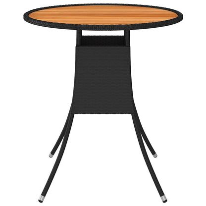 Dining Table | Black and brown | PE rattan | Small | Durable