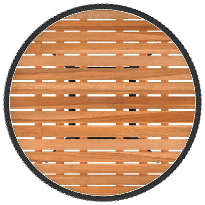 Dining Table | Black and brown | PE rattan | Small | Durable