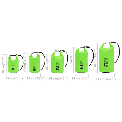 Dry Bag Green 1.3 gal PVC