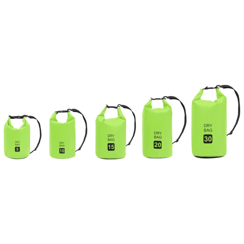 Dry Bag Green 5.3 gal PVC