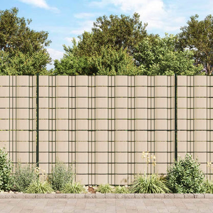 Garden Privacy Screens 4 pcs PVC 35x0.19 m Cream