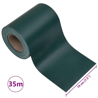 Garden Privacy Screens 4 pcs PVC 35x0.19 m Matte Green