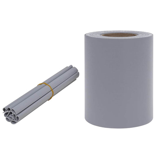 Privacy Strip PVC 35x0.19 m Matte Light Grey