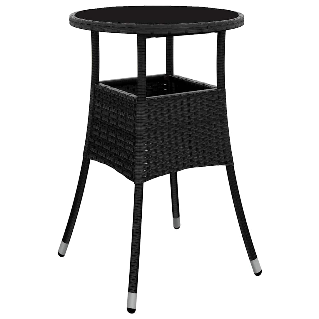 Garden Table | Black | Poly rattan | Standard | Lightweight