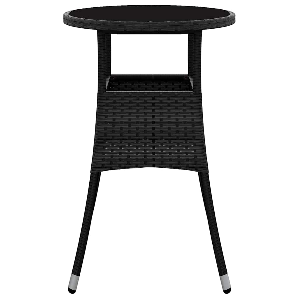 Garden Table | Black | Poly rattan | Standard | Lightweight
