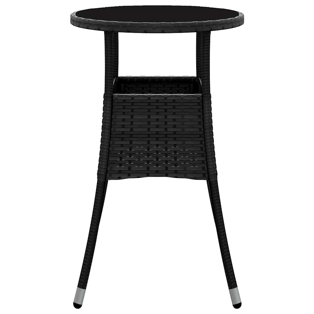 Garden Table | Black | Poly rattan | Standard | Lightweight