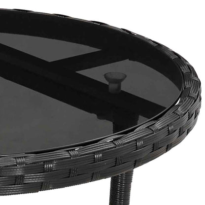 Garden Table | Black | Poly rattan | Standard | Lightweight