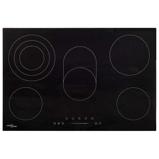 Ceramic Hob with 5 Burners Touch Control 90 cm 8500 W