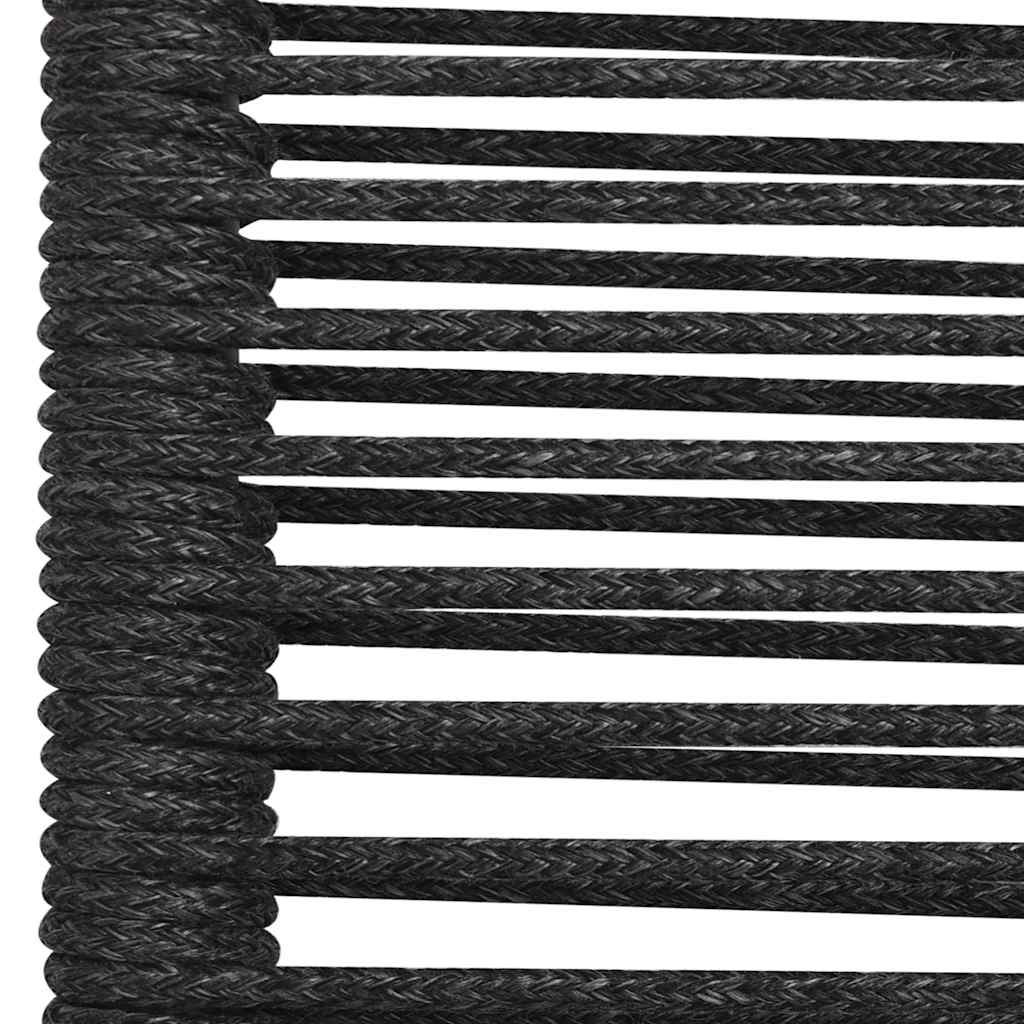 Garden Chair | Set of 4 | Black | Cotton rope | Standard