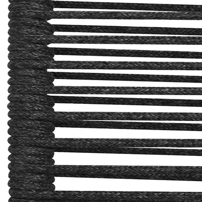 Garden Chair | Set of 4 | Black | Cotton rope | Standard