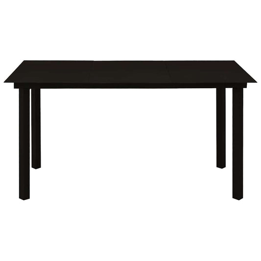 Dining Table | Black | Glass, Powder-Coated Steel | 150 cm | Durable