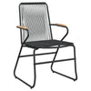 Garden Chairs 2 pcs Black 58x59x85.5 cm PVC Rattan