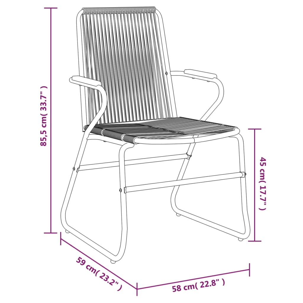 Garden Chair | Set of 2 | Black
