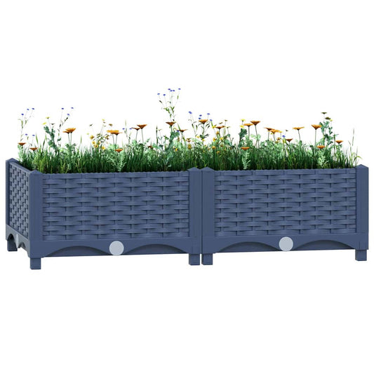 310398 vidaXL Raised Bed 80x40x23 cm Polypropylene