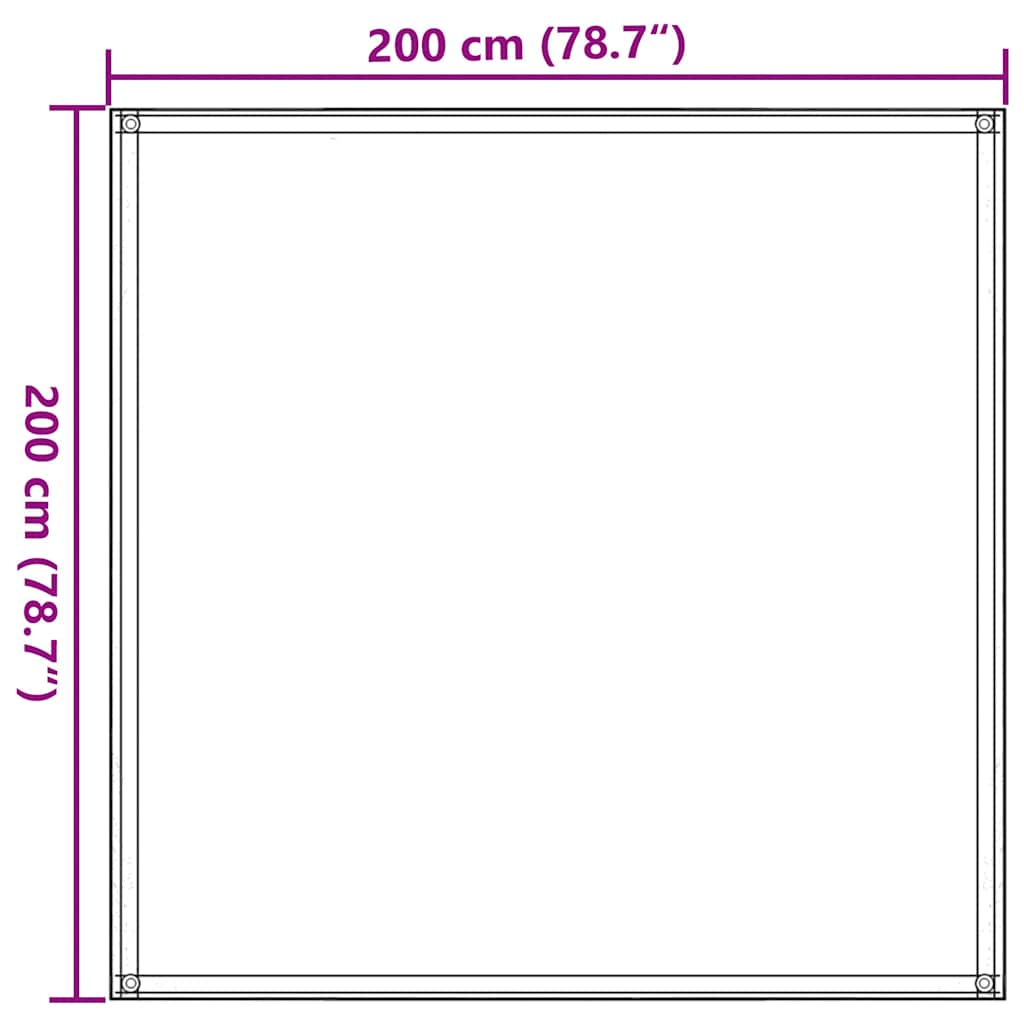 Tent Carpet 200x200 cm Anthracite