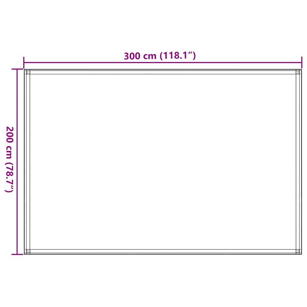 Tent Carpet 200x300 cm Anthracite and White
