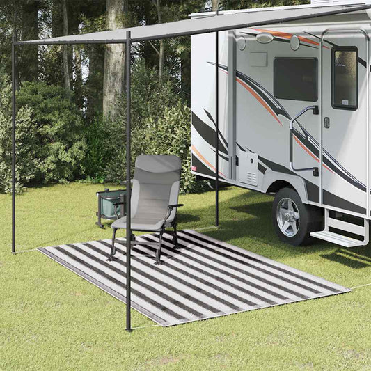 310817 vidaXL Tent Carpet 200x300 cm Anthracite and White