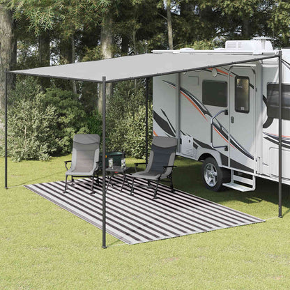 Tent Carpet 200x400 cm Anthracite and White