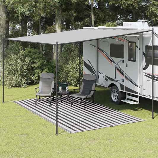 310822 vidaXL Tent Carpet 250x350 cm Anthracite and White