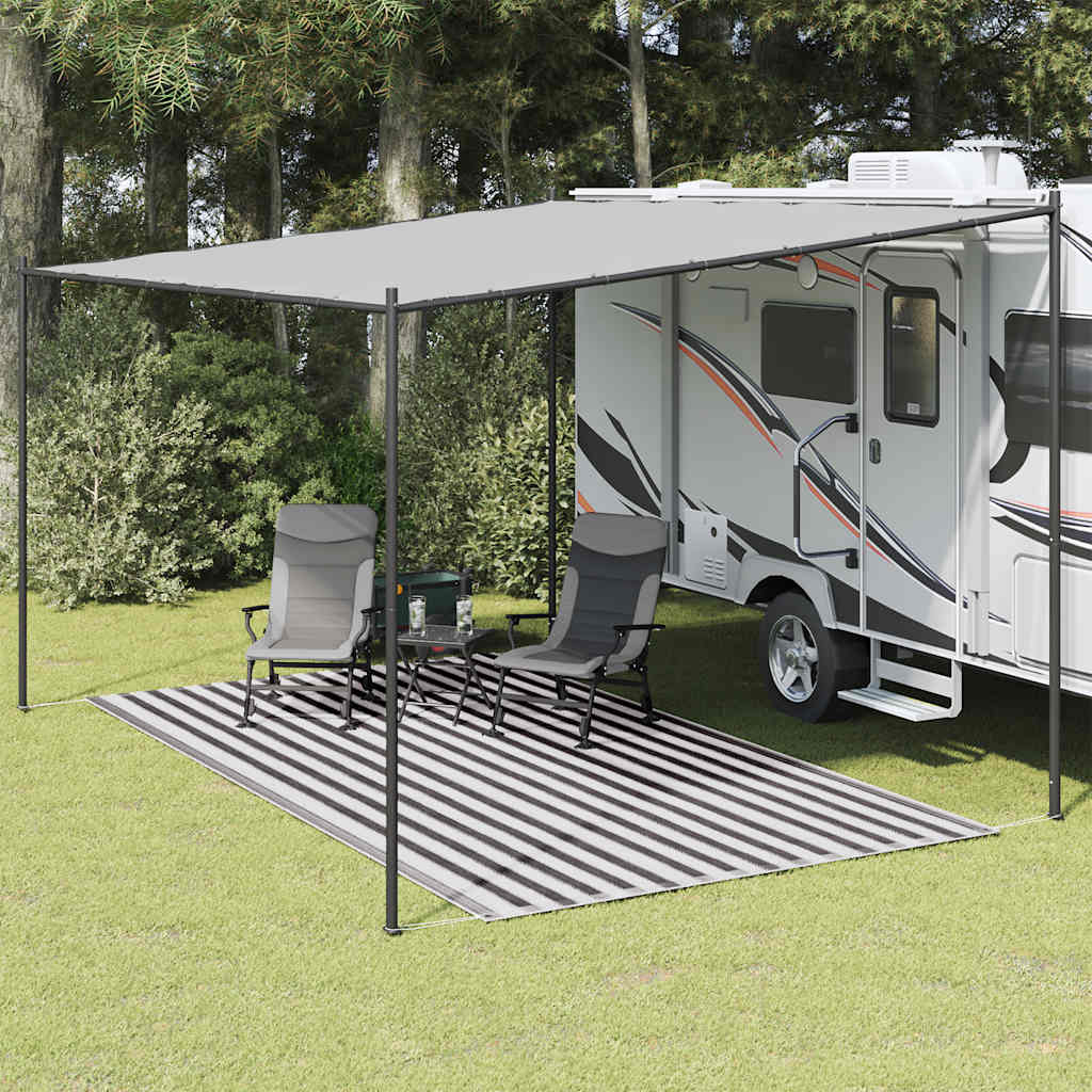 Tent Carpet 250x450 cm Anthracite and White