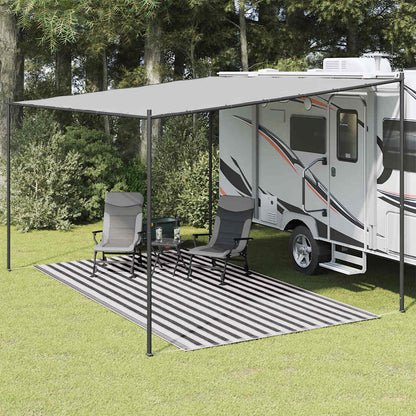 Tent Carpet 250x450 cm Anthracite and White