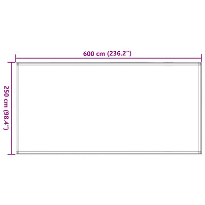 Tent Carpet 250x600 cm Anthracite and White