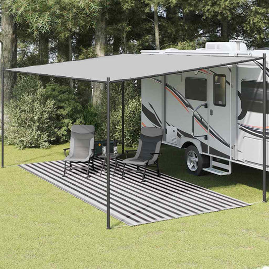 310827 vidaXL Tent Carpet 250x600 cm Anthracite and White
