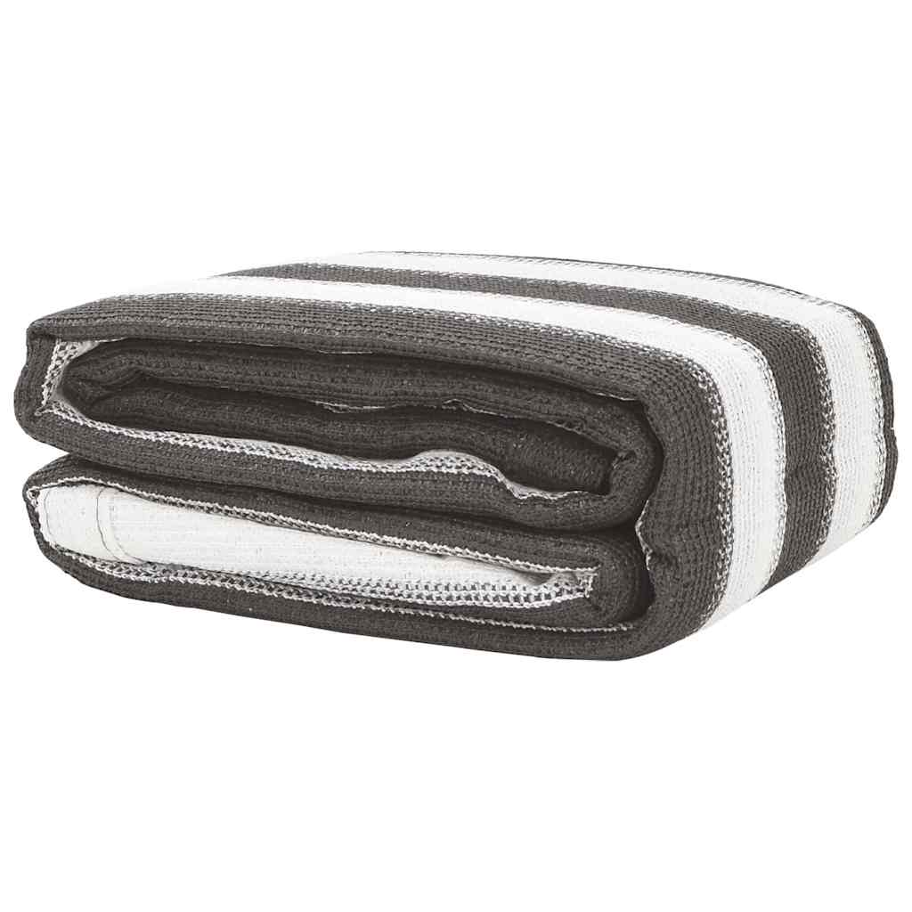 Tent Carpet 300x600 cm Anthracite and White
